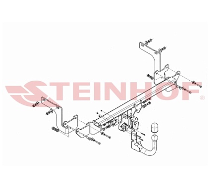 Фаркоп Steinhof для Citroen C4 Picasso (Grand) 2013-2018 C-050 в 