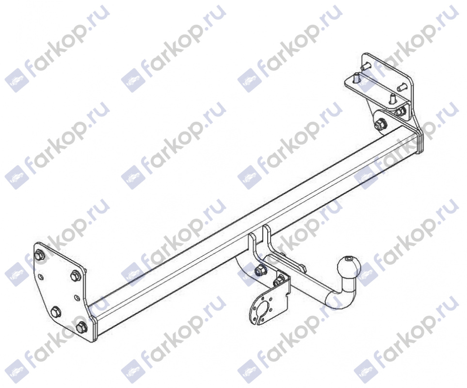 Фаркоп AvtoS для Kia Picanto (хетчбэк) 2011-2017 Арт. KI 23 KI 23 в 