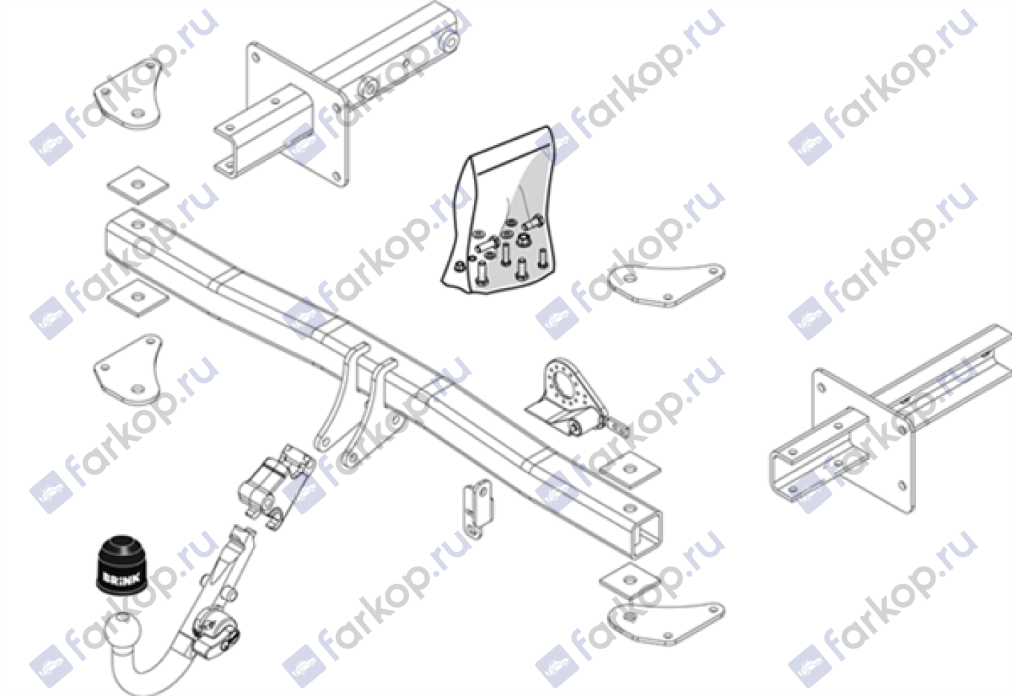 Фаркоп Brink для Mercedes R-class (W251) 2006-2017 Арт. 461700 461700 в 