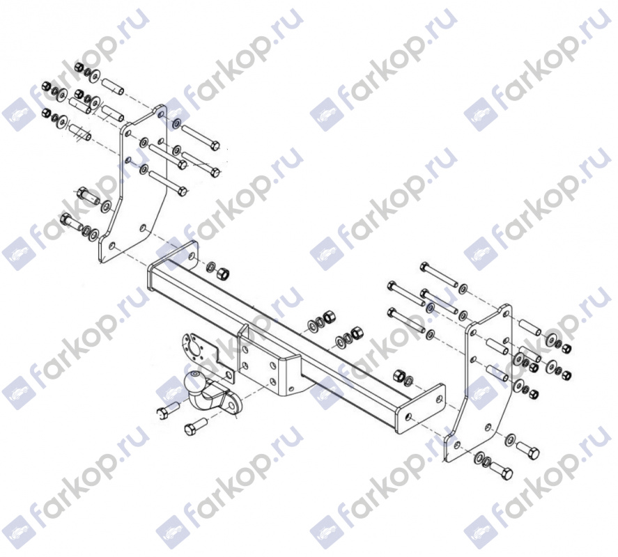 Фаркоп AvtoS для Ford Transit (шасси) 2000-2014 Арт. FD 34 FD 34 в 