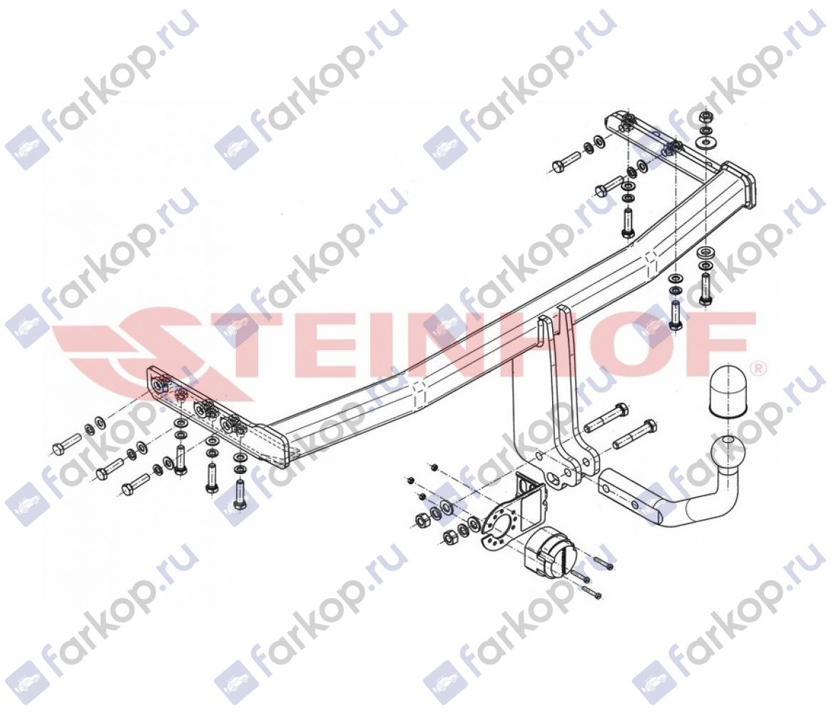 Фаркоп Steinhof для Nissan Primera 2002-2008 N-072 в 