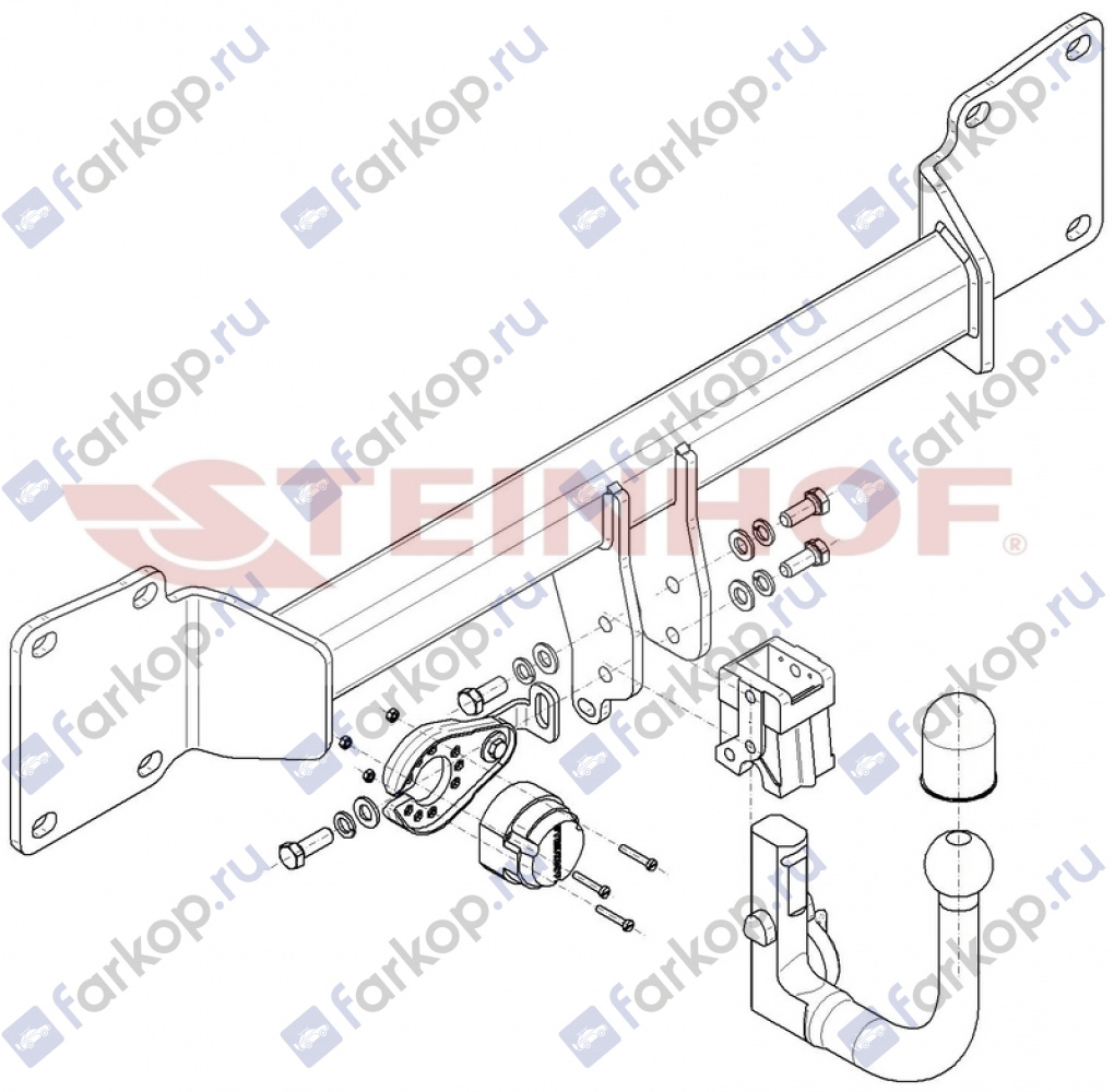 Фаркоп Steinhof для Jaguar XF 2015- J-011 в 