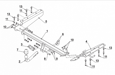 Фаркоп Auto-Hak для Honda CR-V 2007-2012 Арт. Y 33 Y 33 в 