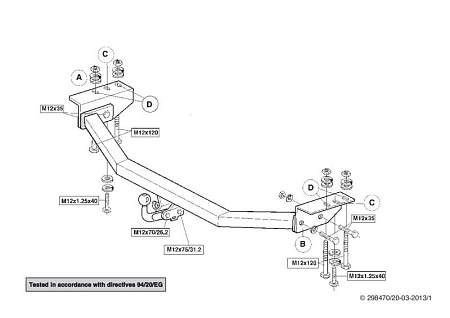 Фаркоп Brink для Mitsubishi Pajero Sport 1998-2008  Арт. 298400 298400 в 