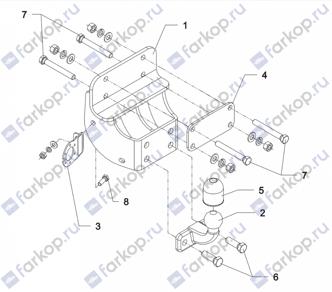 Фаркоп Auto-Hak для Toyota Hilux 2005-2010 0 79 в 