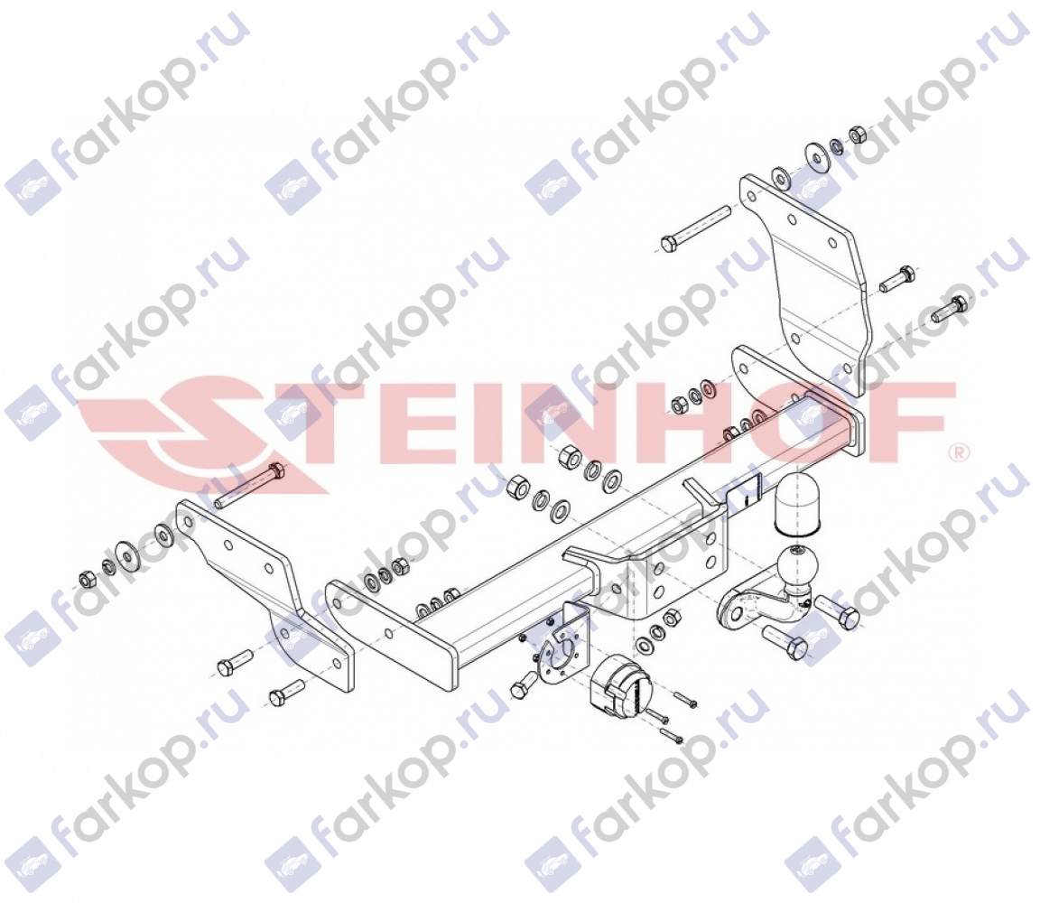 Фаркоп Steinhof для Ford Transit 2000-2013, (для а/м без ступеньки) Арт. F-294 F-294 в 