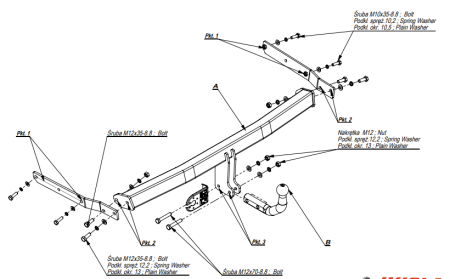 Фаркоп Imiola для Mazda 6 (хетчбек, седан, универсал) 2008-2012 Арт. X.018 X.018 в 