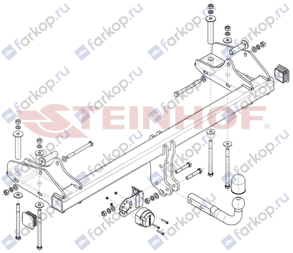 Фаркоп Steinhof для Ssang Yong Musso Grand (2WD\4WD) 2019- S-480 в 