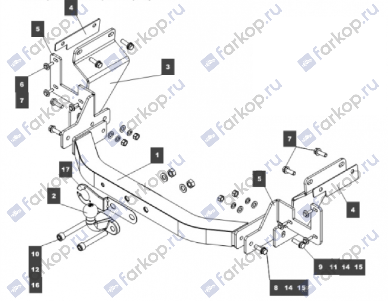 Фаркоп Baltex для Opel Zafira Life 2020- 079123 в 