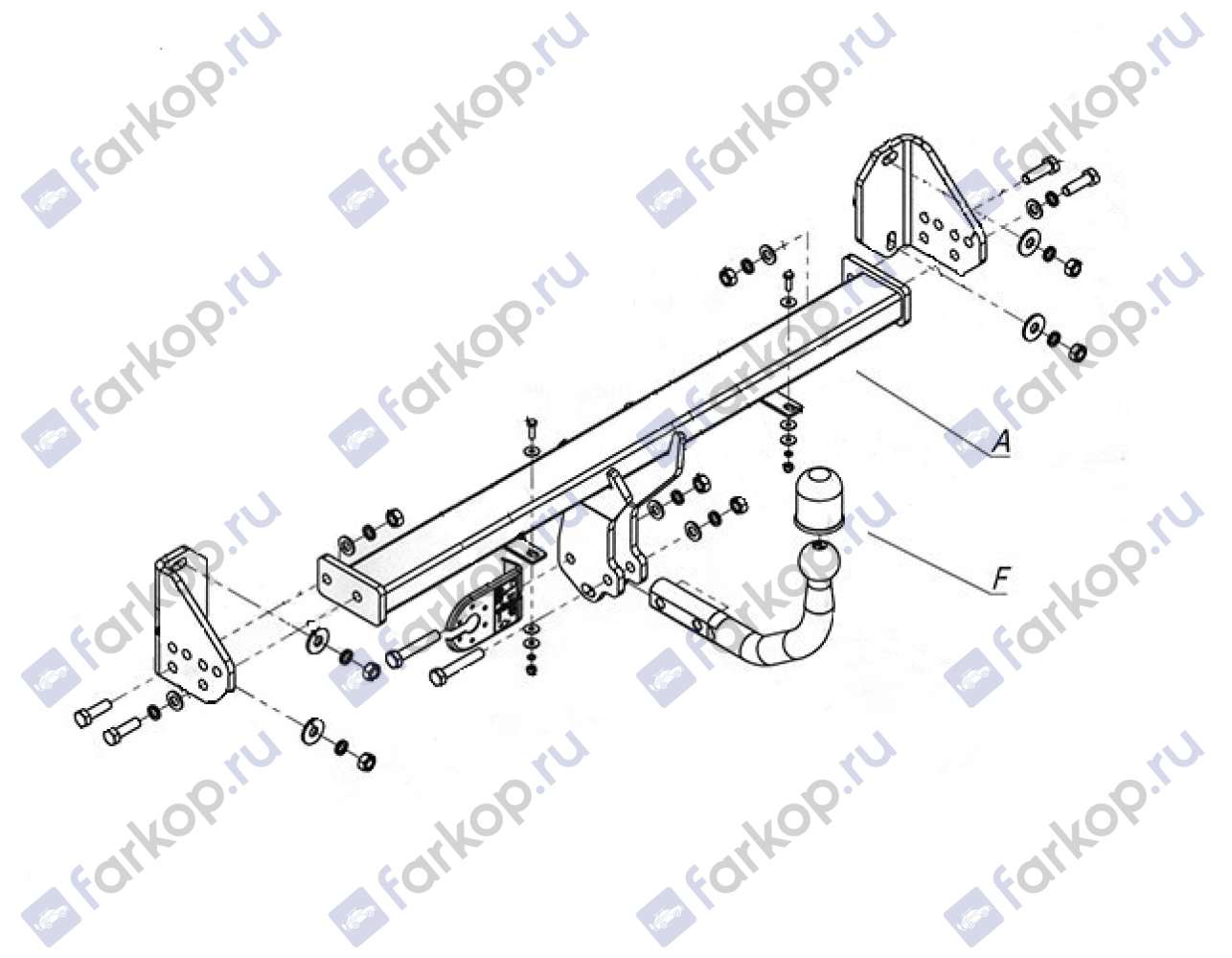 Фаркоп Imiola для BMW 1 серия (F20, F21) 2011-2020 B.021 в 