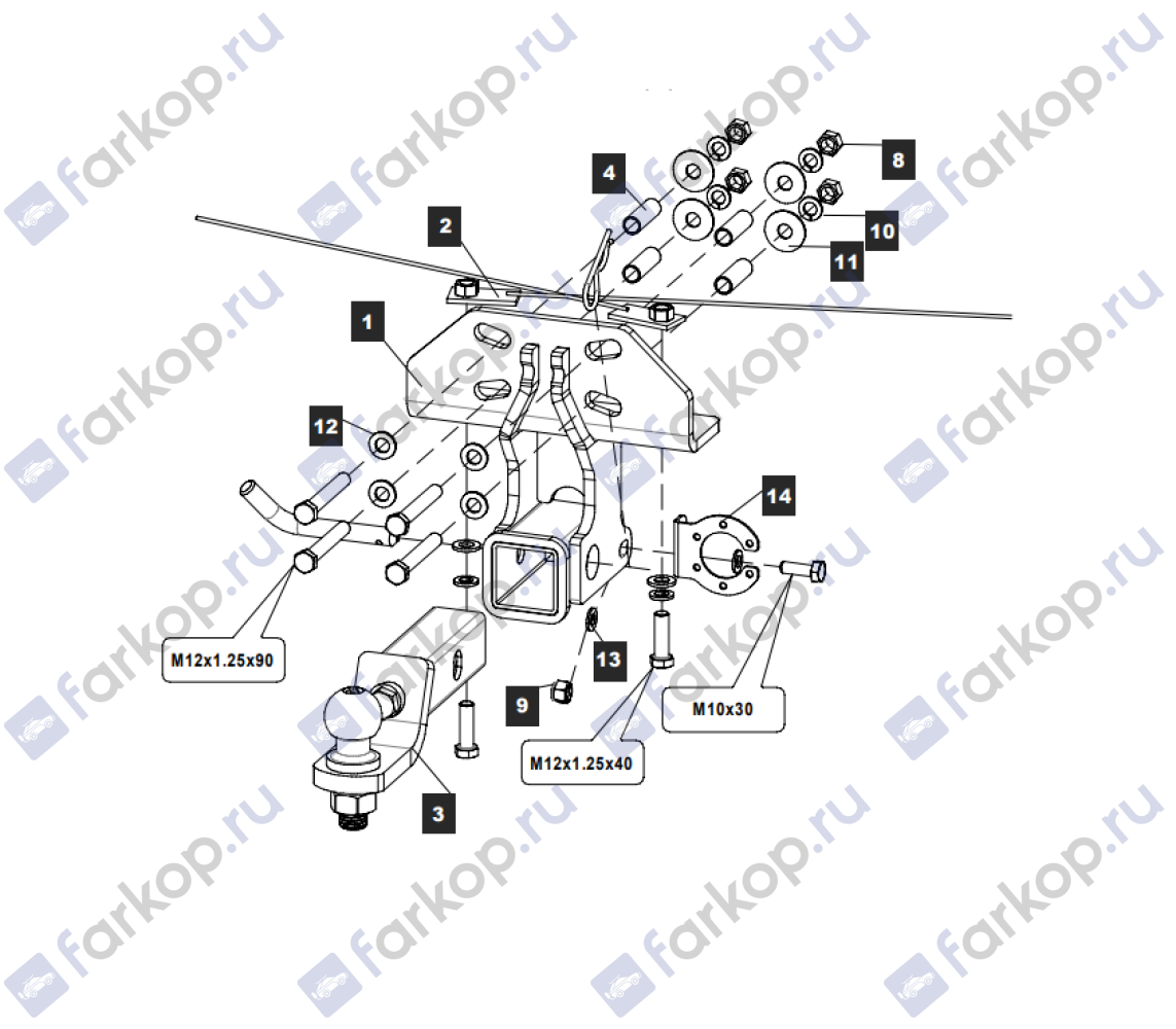 Фаркоп TowRus для Haval H5 2023- Арт. 289253 289253 в 