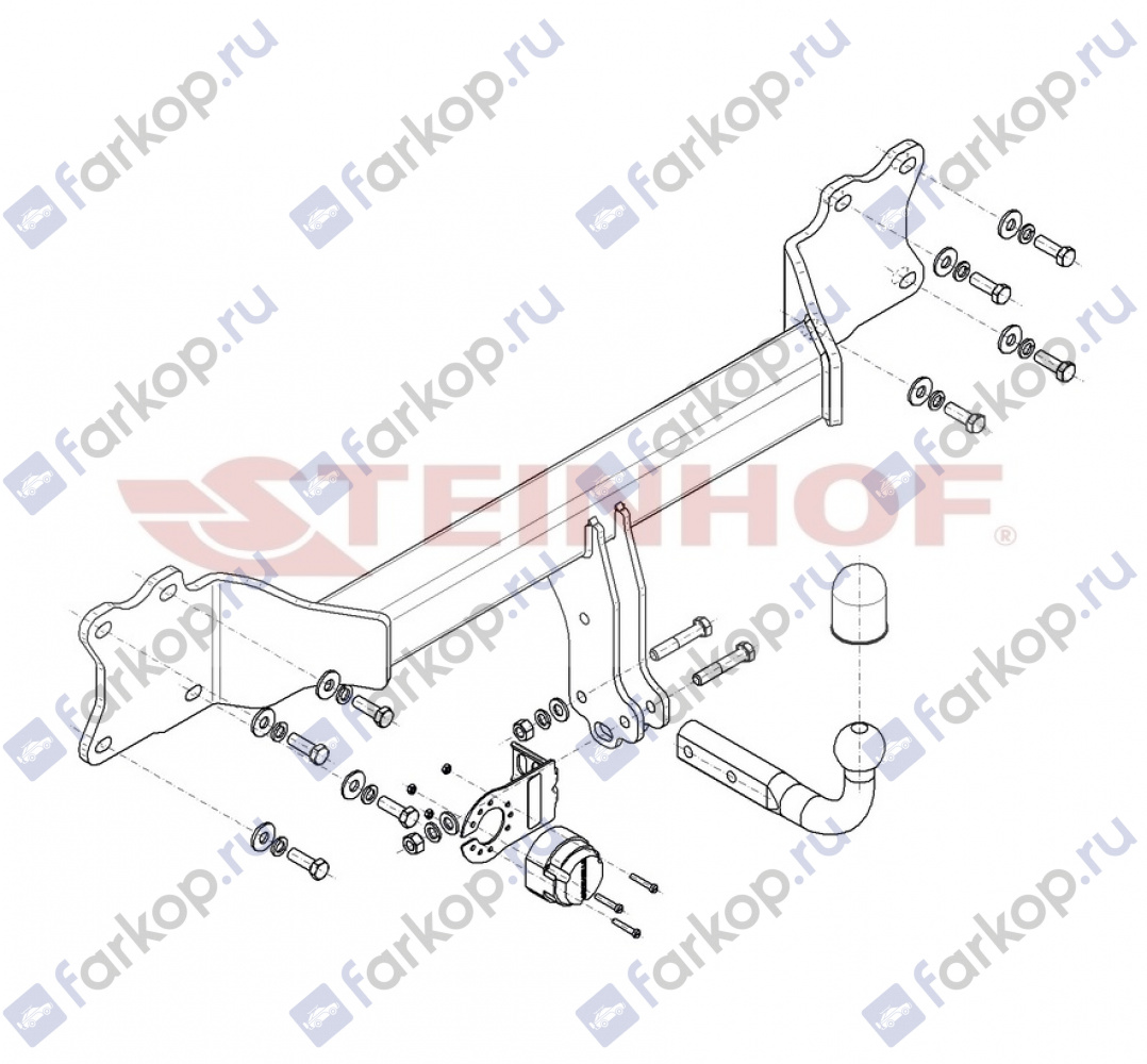 Фаркоп Steinhof для Porsche Cayenne (вкл. Hybrid) 2017- Арт. P-200 P-200 в 