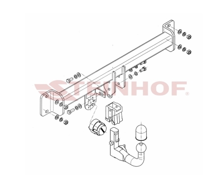 Фаркоп Steinhof для BMW X3 (E83) 2004-2010 Арт. B-058 B-058 в 