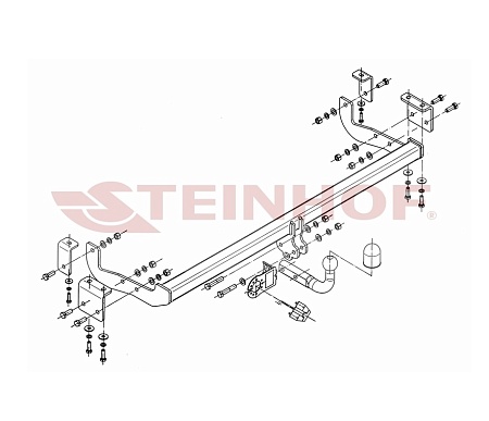 Фаркоп Steinhof для Renault Kangoo 2008-2021 Арт. R-073 R-073 в 