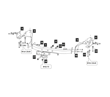 Фаркоп Baltex для Toyota Highlander 2010-2013 Арт. 24195808E 24195808E в 