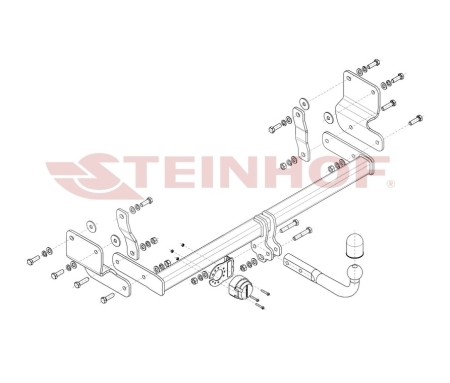 Фаркоп Steinhof для Mitsubishi Pajero Pinin 1999-2007 (3 двери) Арт. M-359 M-359 в 