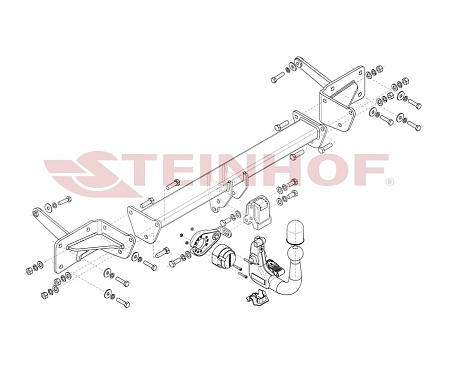 Фаркоп Steinhof для Volkswagen Multivan T7 2021- Арт. V-084 V-084 в 