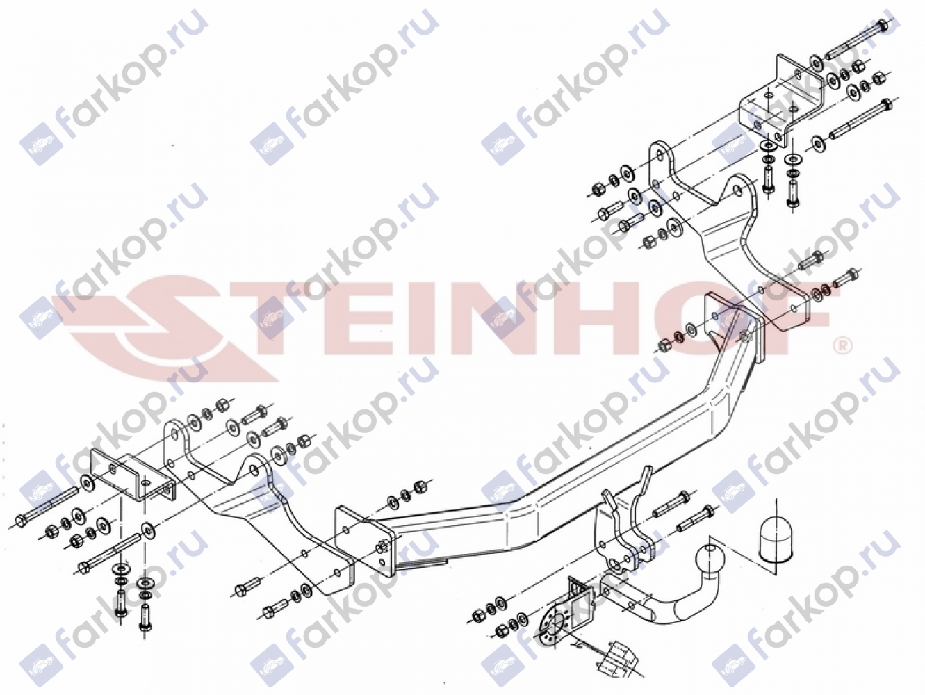 Фаркоп Steinhof для Hyundai H1 2019- H-241 в 