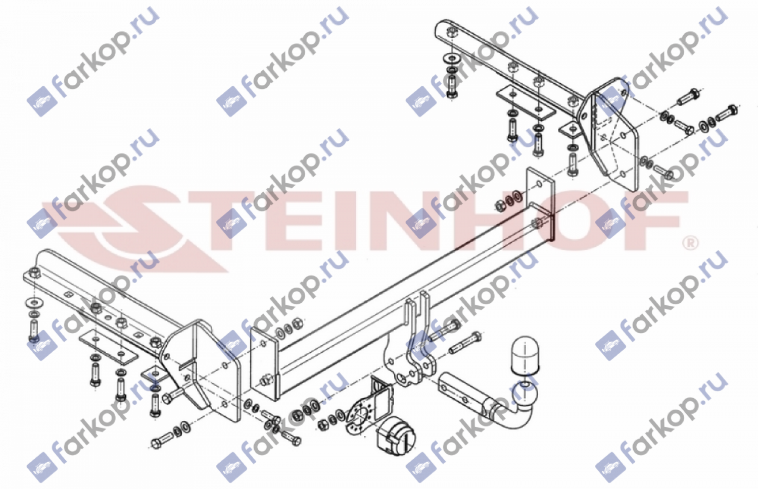 Фаркоп Steinhof для Subaru Forester 2013-2018 Арт. S-370 S-370 в 