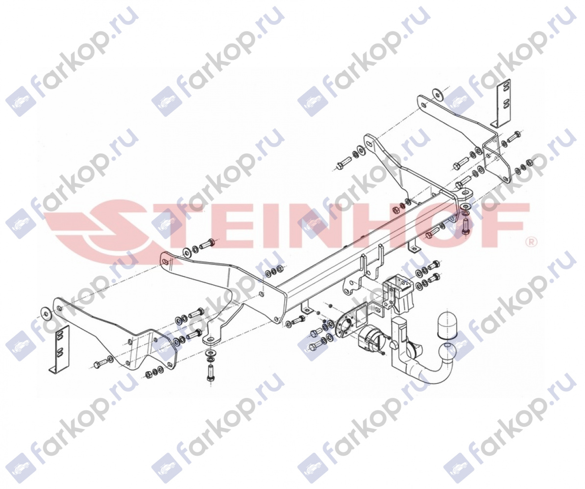 Фаркоп Steinhof для Chevrolet Captiva 2013-2016 Арт. C-279 C-279 в 