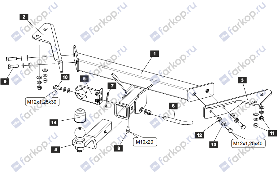 Фаркоп Sheriff для Haval Dargo 2022- 4835.32 в 