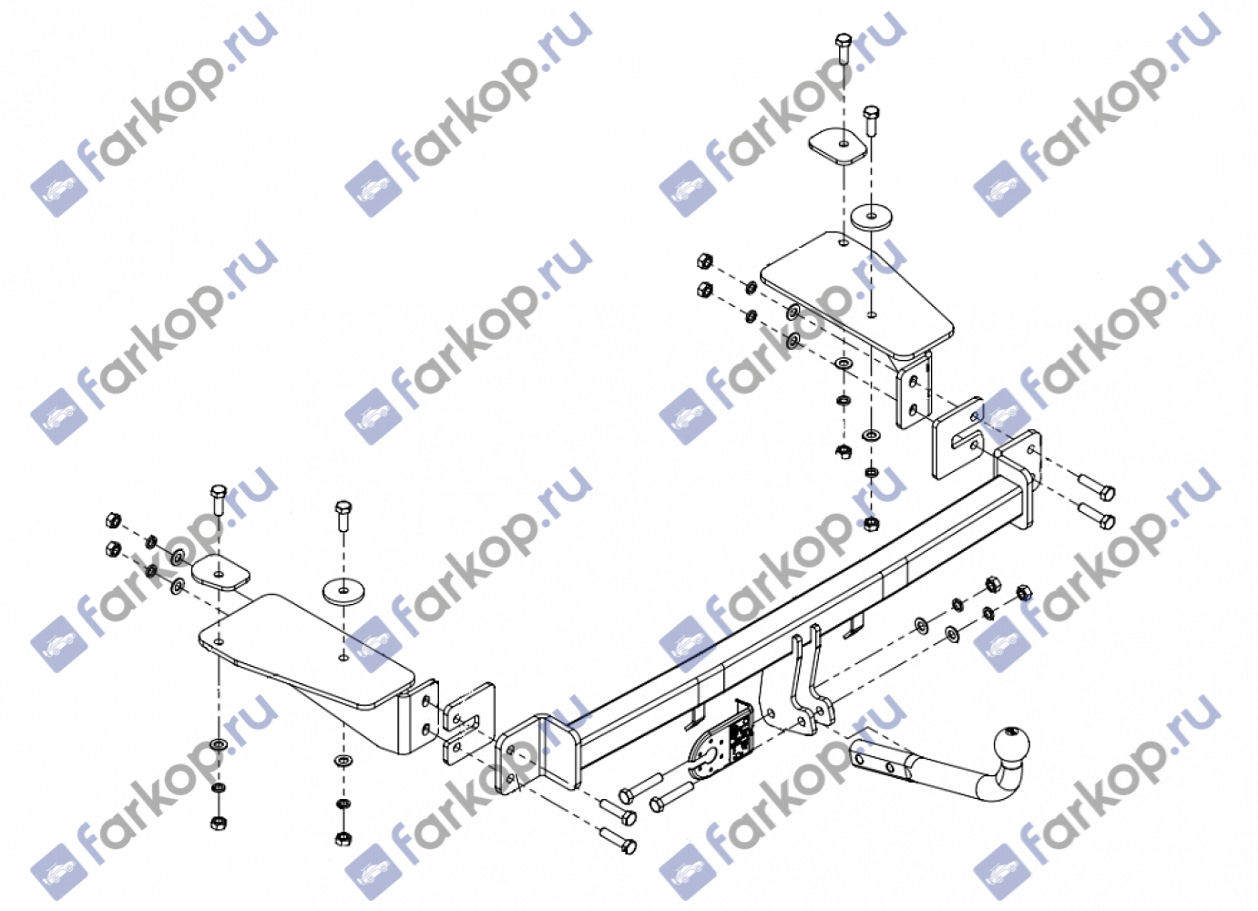 Фаркоп Imiola для Chevrolet Aveo (седан) 2006-2012 Арт. CH.007 CH.007 в 