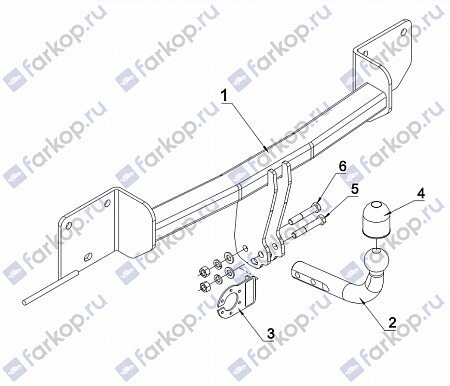 Фаркоп Auto-Hak для BMW X1 (E84) 2009-2015 Арт. B 15 B 15 в 