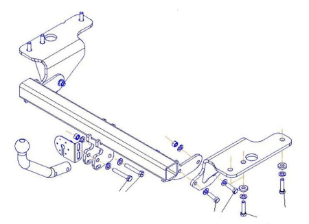 Фаркоп Oris для Toyota Corolla (седан) 2007-2013 Арт. 3051-A 3051-A в 