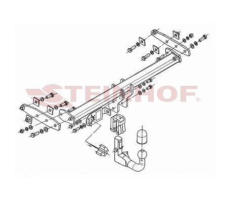 Фаркоп Steinhof для Volvo XC60 2008-2017 Арт. V-285 V-285 в 