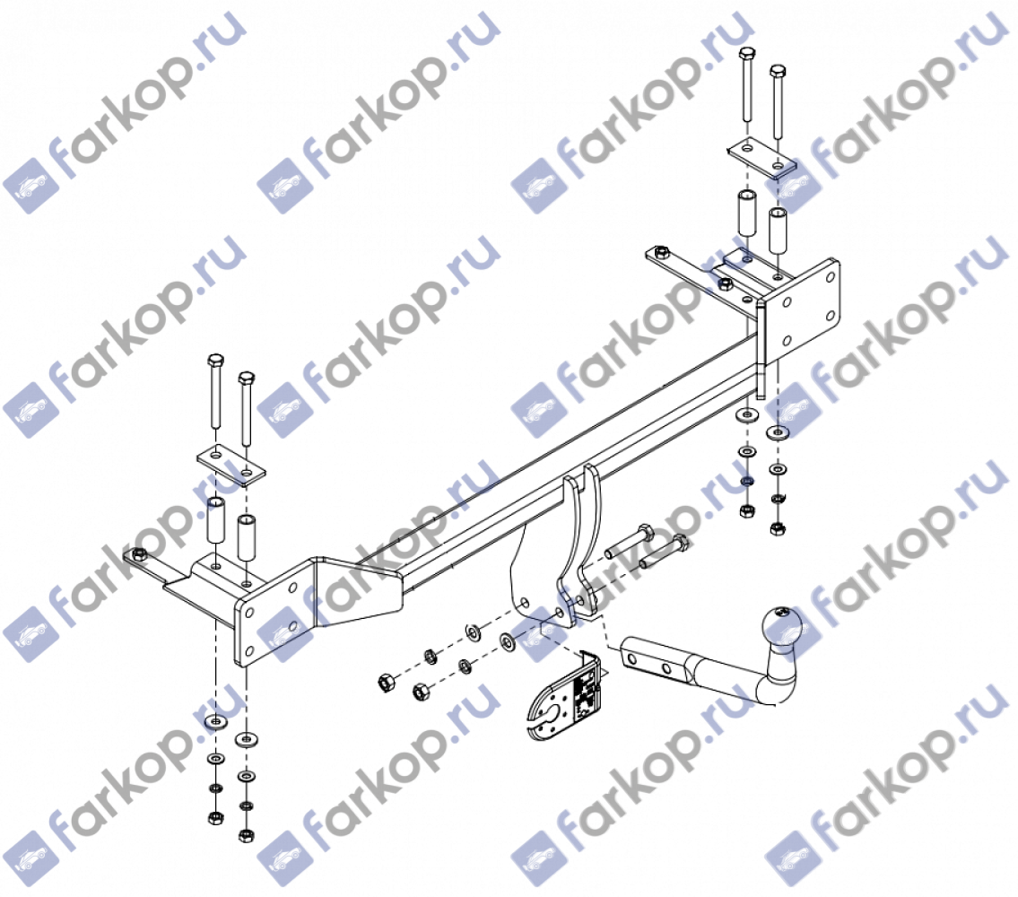 Фаркоп Imiola для Chevrolet Lacetti (хетчбек) 2004-2012 Арт. CH.004 CH.004 в 