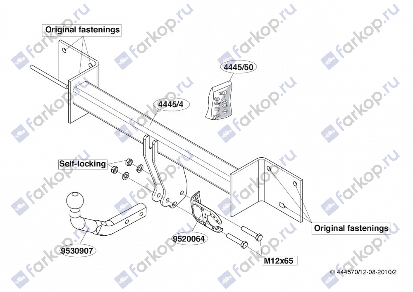 Фаркоп Brink для BMW 3 серия 2005-2012, (кроме 335i/335d) Арт. 444500 444500 в 