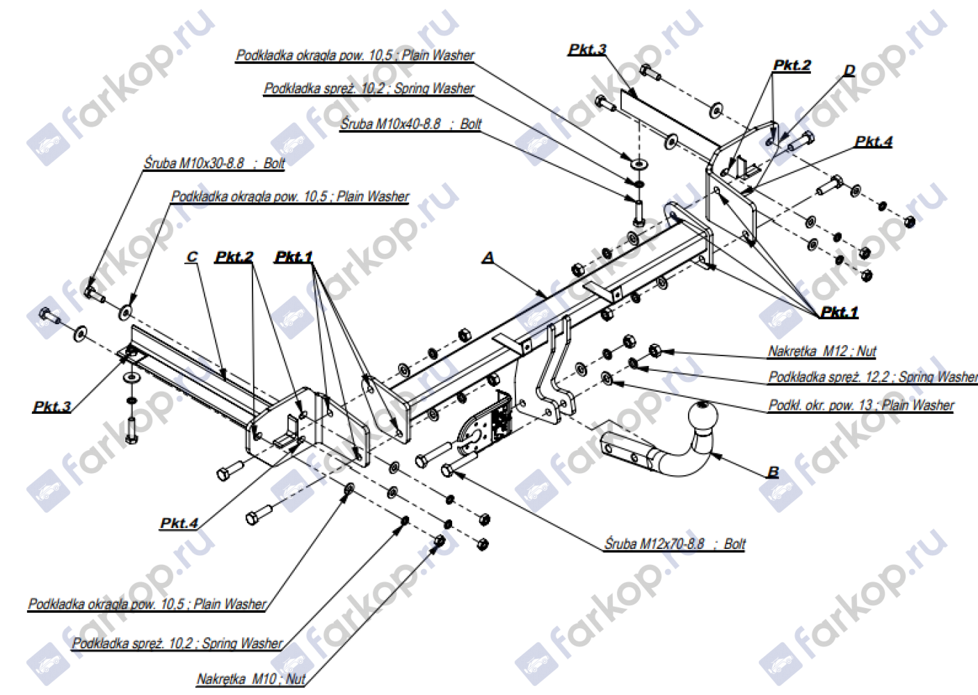 Фаркоп Imiola для Opel Corsa 2006-2014 Арт. O.033 O.033 в 