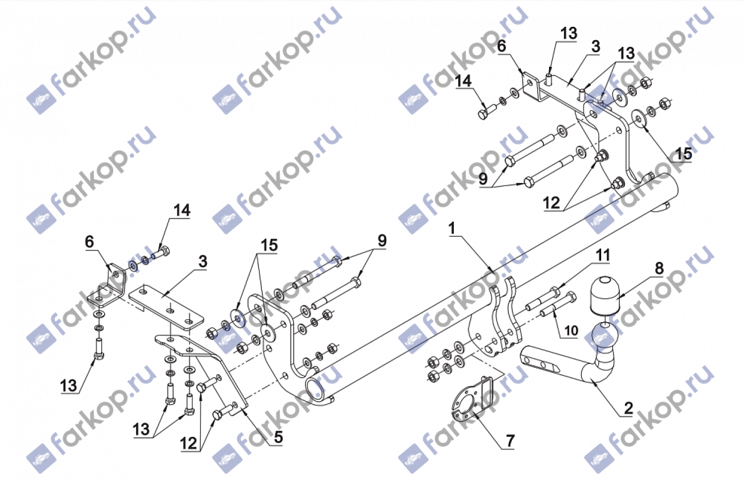 Фаркоп Auto-Hak для Mitsubishi ASX 2010-, (только дизель) Арт. Z 41 Z 41 в 