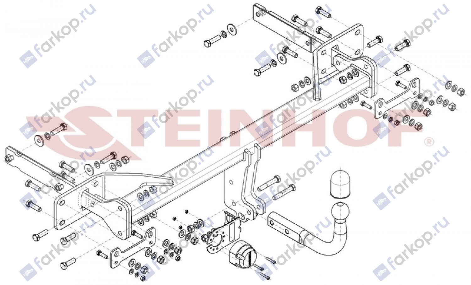 Фаркоп Steinhof для Mercedes S-class 2013- M-158 в 