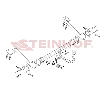 Фаркоп Steinhof для Peugeot Partner 2018-, L2 C-059 в 