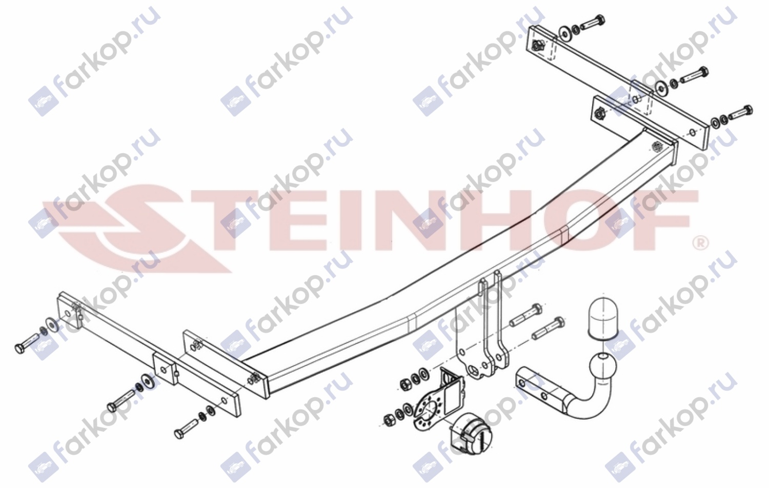 Фаркоп Steinhof для Mazda 6 2008-2013 Арт. M-040 M-040 в 