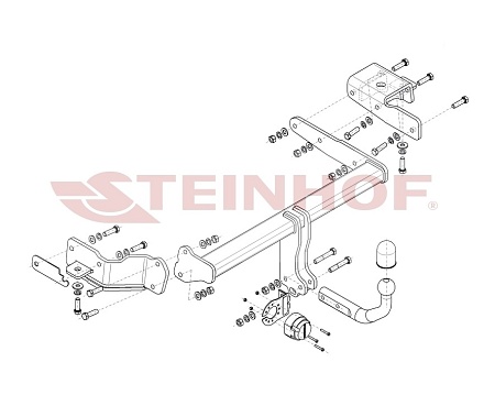 Фаркоп Steinhof для Hyundai Santa Fe 2021-2023 Арт. H-288 H-288 в 