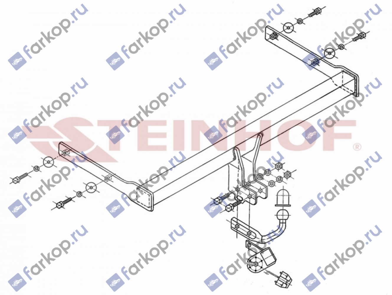 Фаркоп Steinhof для Skoda Octavia 2004-2013 Арт. S-341 S-341 в 