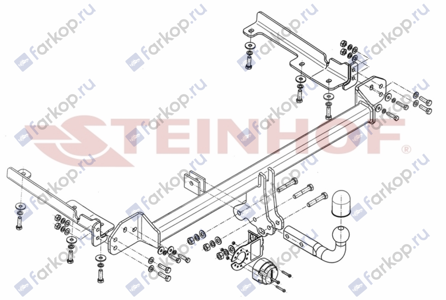 Фаркоп Steinhof для Honda CR-V 2012-2017 Арт. H-055 H-055 в 