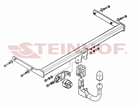 Фаркоп Steinhof для Skoda Rapid 2012-2020 Арт. S-311 S-311 в 