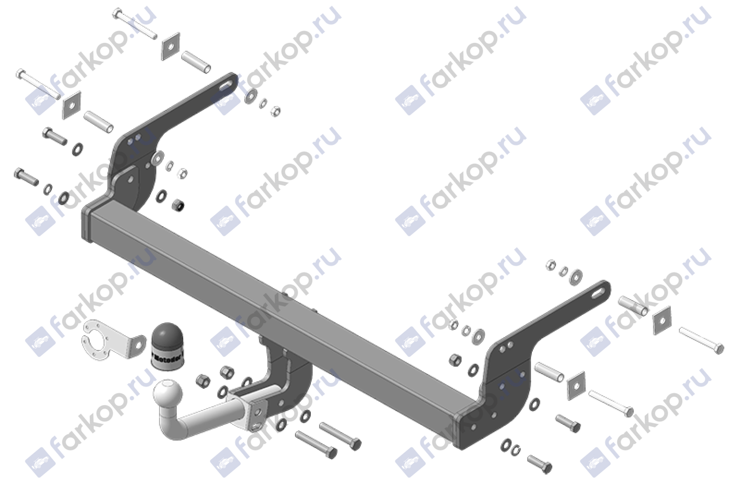 Фаркоп Motodor для Renault Duster 2021- 91710-A в 