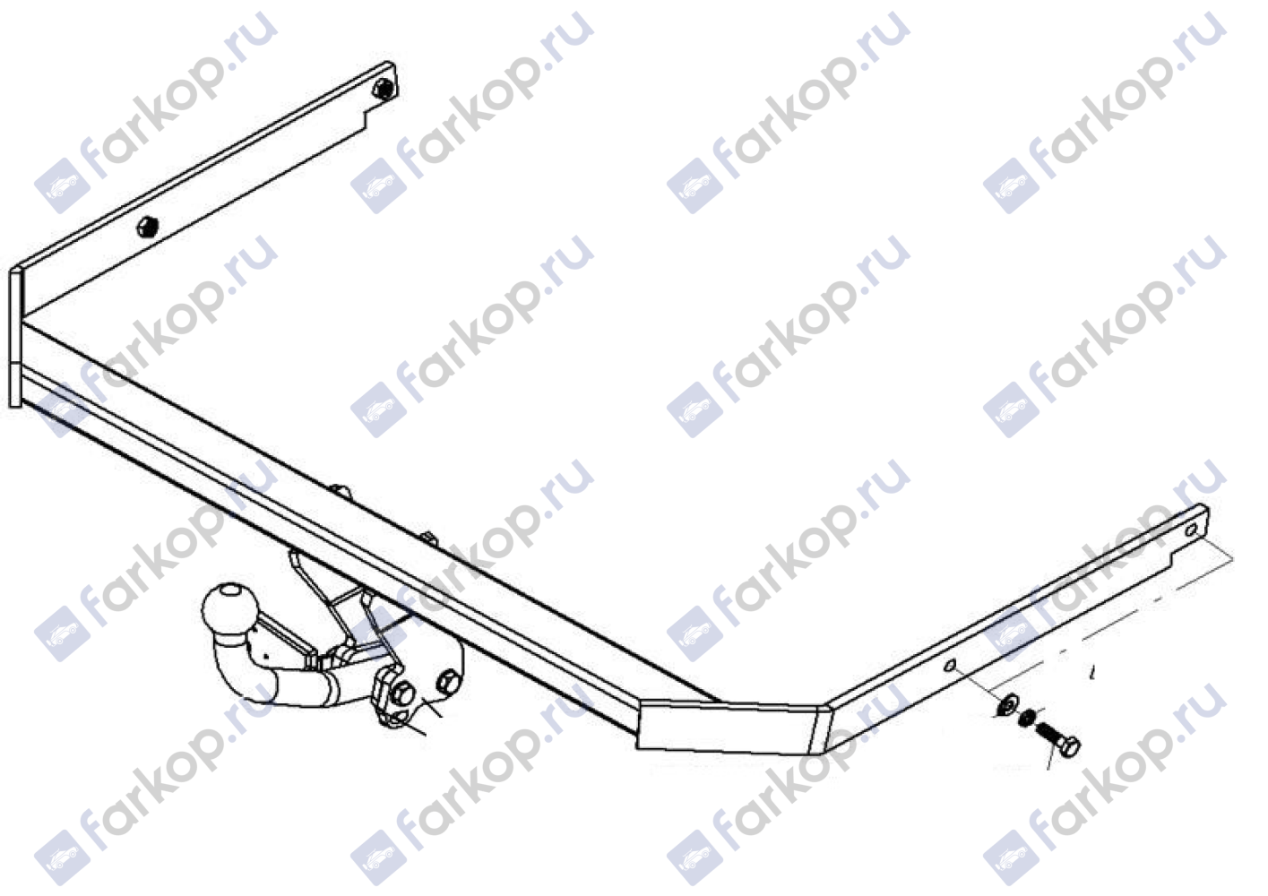 Фаркоп Oris для Ford Focus (хетчбек) 2004-2011 3947-A в 