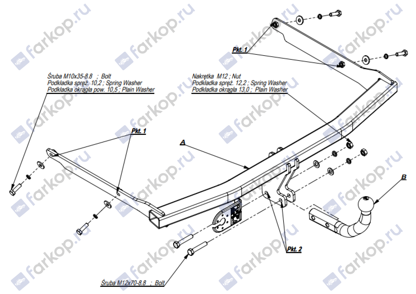 Фаркоп Imiola для Ford C-Max 2004-2010 E.037 в 