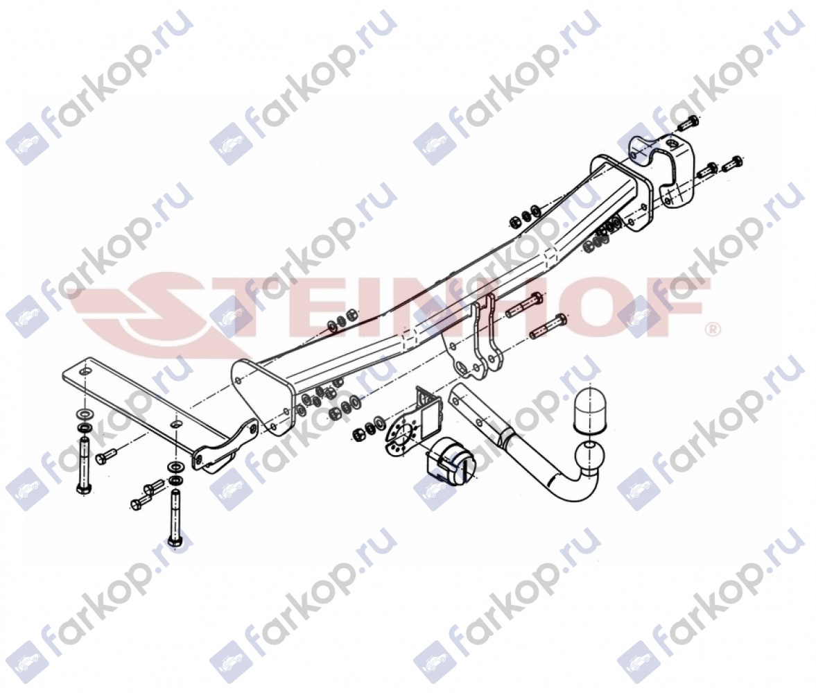 Фаркоп Steinhof для Land Rover Freelander 2007-2014 Арт. L-102 L-102 в 