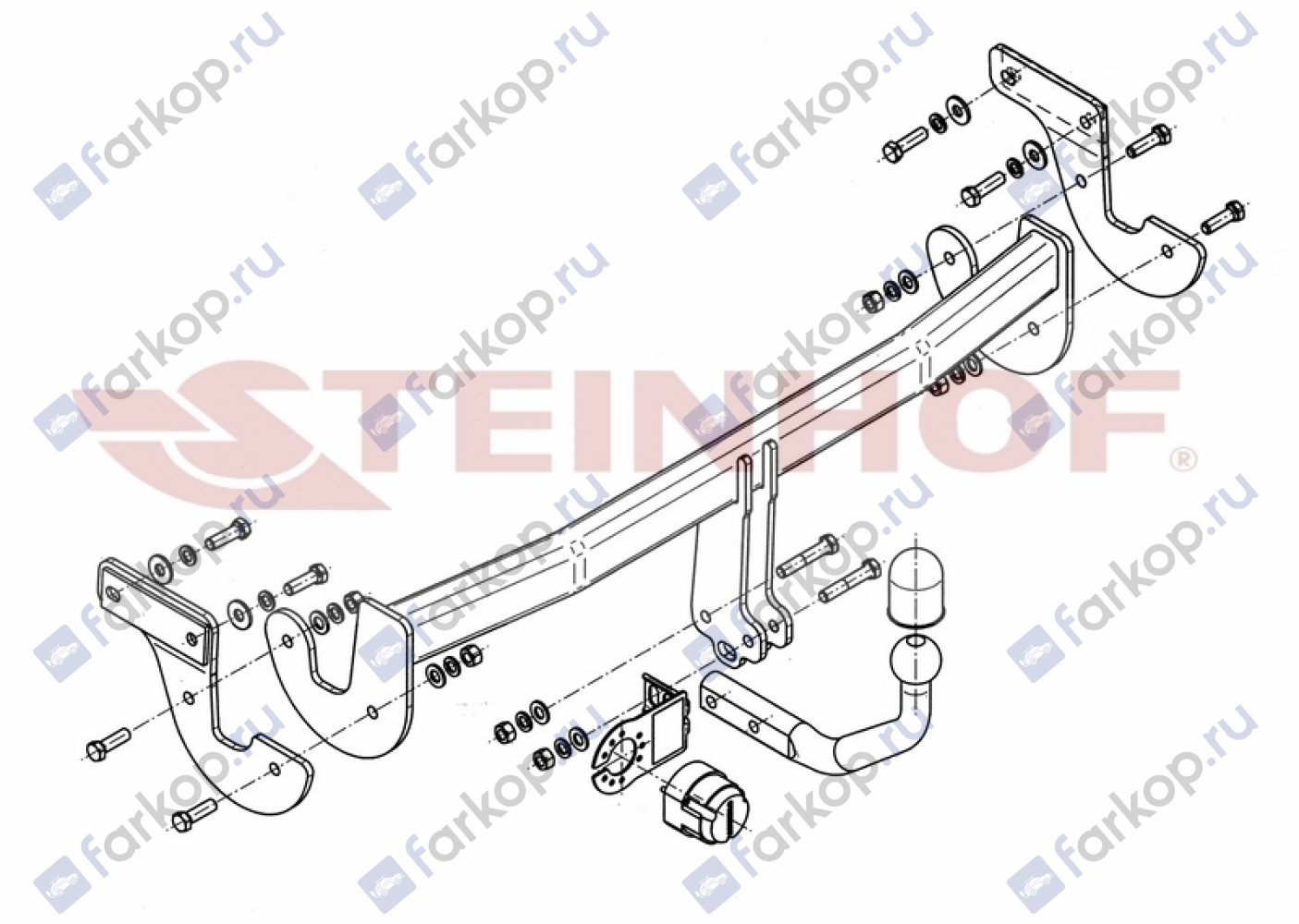 Фаркоп Steinhof для Hyundai i40 (универсал) 2011- Арт. H-249 H-249 в 