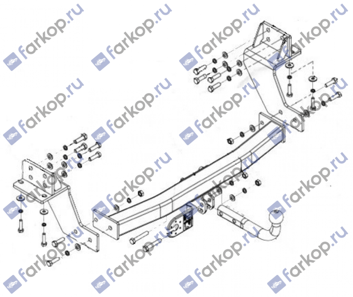 Фаркоп Imiola для Chevrolet Trailblazer 2013-2015 Арт. CH.015 CH.015 в 