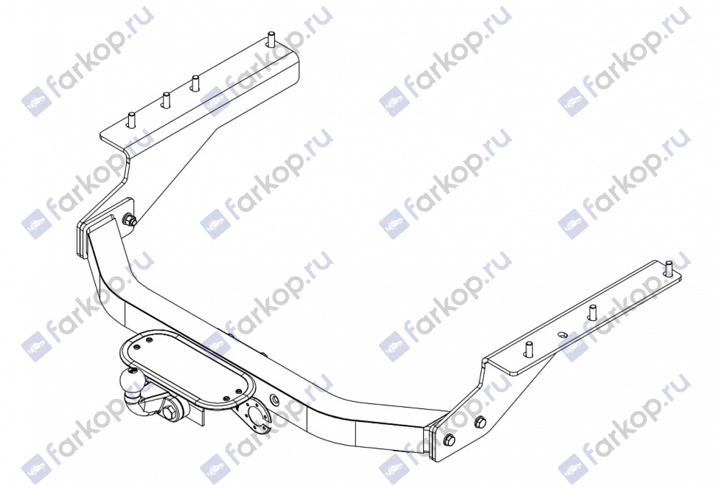 Фаркоп Baltex для Toyota RAV4 2013-2019, (для а/м c подножкой) Арт. Y25 Y25 в 