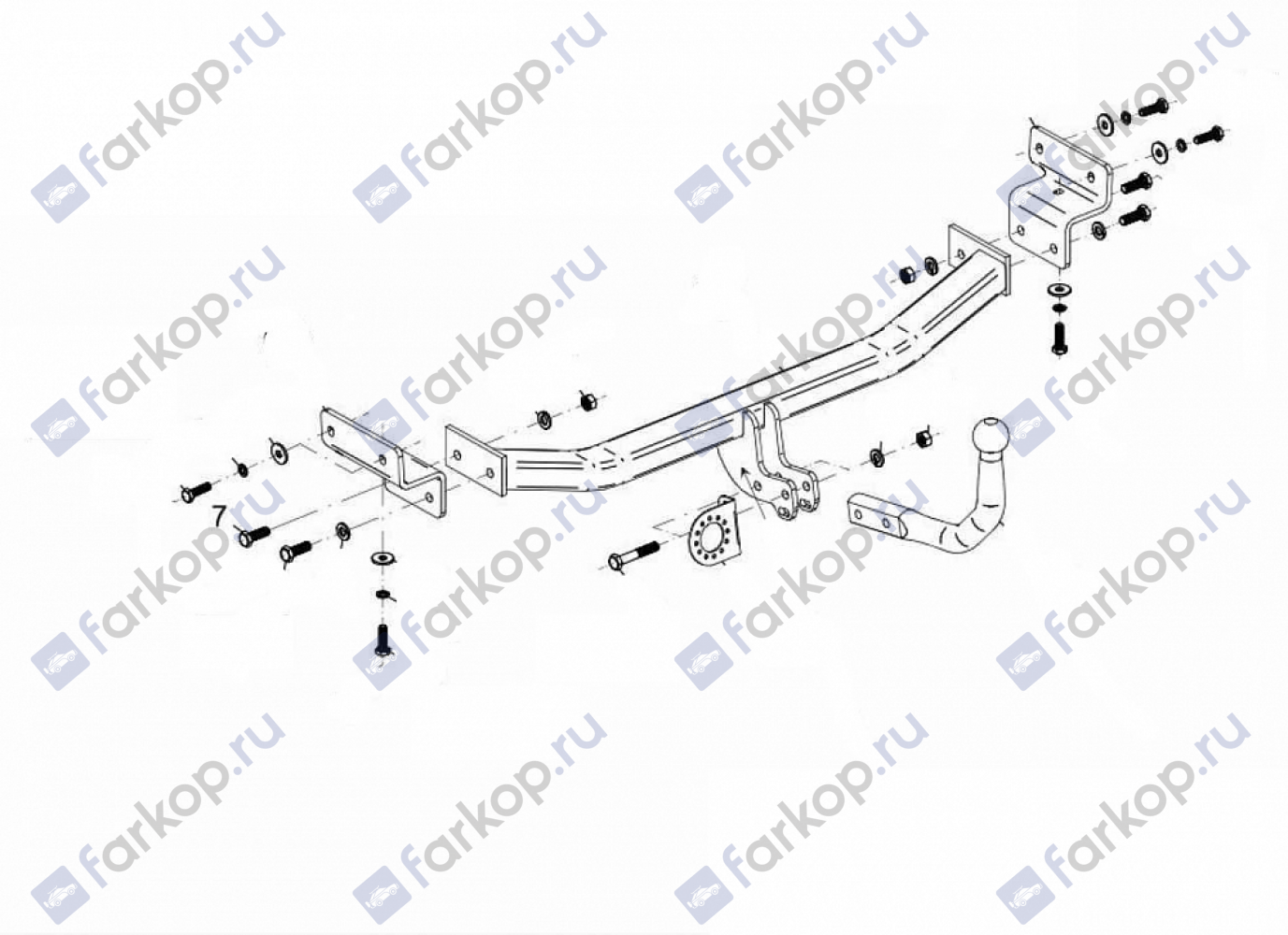 Фаркоп Oris для Hyundai i30 (хэтчбек) 2007-2012 6737-A в 