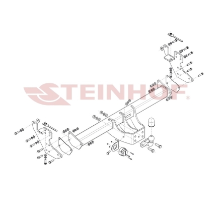 Фаркоп Steinhof для Isuzu D-Max 4x4 2021-, (для а/м со ступенькой) Арт. I-034 I-034 в 