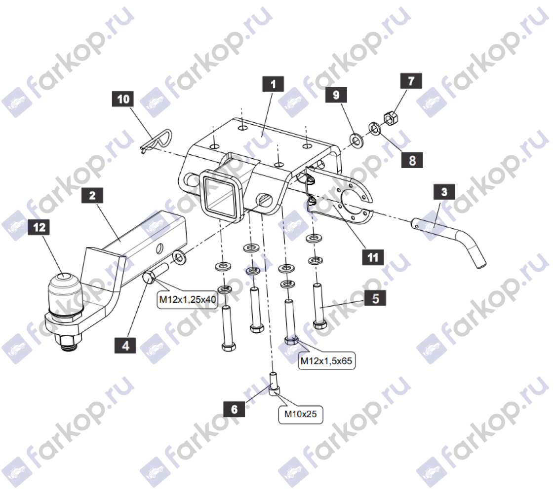 Фаркоп Sheriff для Volkswagen Amarok 2010- 3981.31 в 